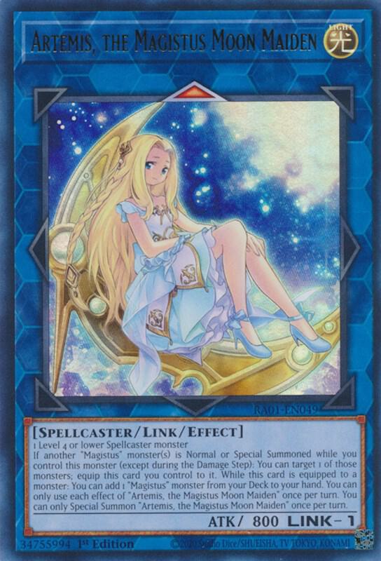 Artemis, the Magistus Moon Maiden (UR) RA01-EN049 card from 25th Anniversary Rarity Collection
