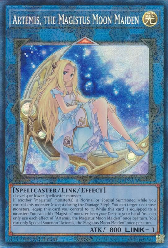 Artemis, the Magistus Moon Maiden (PCR) RA01-EN049 card from 25th Anniversary Rarity Collection