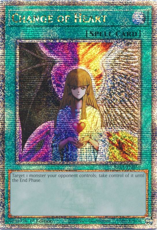 Change of Heart (Quarter Century Secret Rare) RA01-EN050 card from 25th Anniversary Rarity Collection