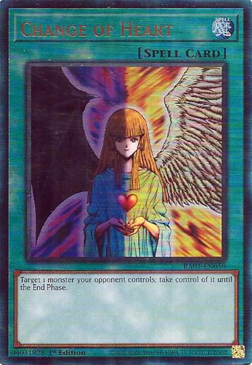 Change of Heart (PUR) RA01-EN050 card from 25th Anniversary Rarity Collection