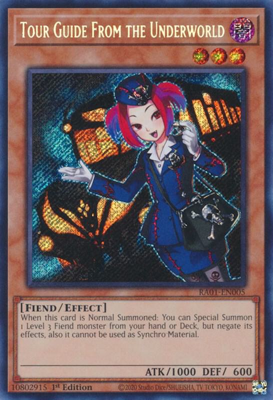 Tour Guide From the Underworld (Secret Rare) RA01-EN005 card from 25th Anniversary Rarity Collection