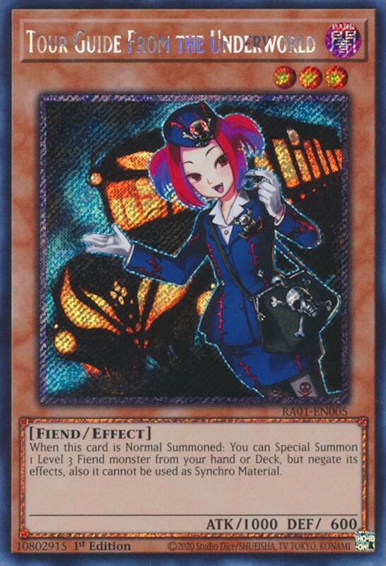 Tour Guide From the Underworld (Platinum Secret Rare) RA01-EN005 card from 25th Anniversary Rarity Collection