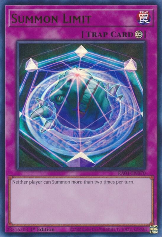 Summon Limit (UR) RA01-EN070 card from 25th Anniversary Rarity Collection
