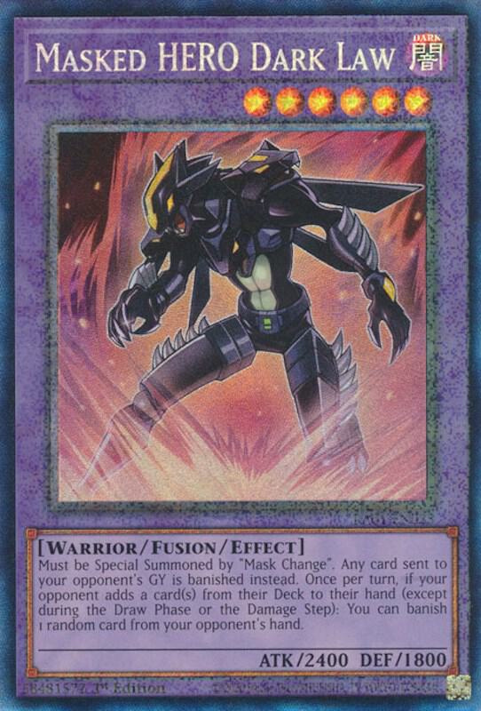 Masked HERO Dark Law (PCR) RA01-EN025 card from 25th Anniversary Rarity Collection