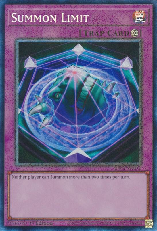 Summon Limit (PCR) RA01-EN070 card from 25th Anniversary Rarity Collection