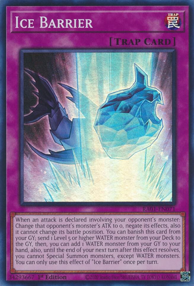 Ice Barrier RA01-EN071 card from 25th Anniversary Rarity Collection