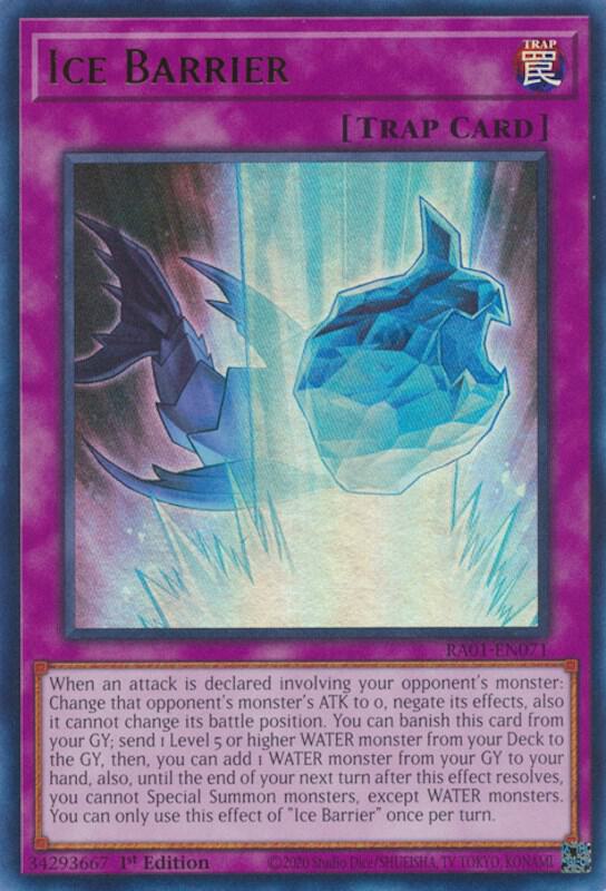 Ice Barrier (UR) RA01-EN071 card from 25th Anniversary Rarity Collection