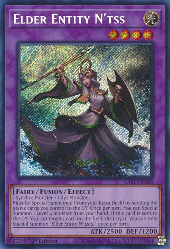 Elder Entity N'tss (Secret Rare) RA01-EN026 card from 25th Anniversary Rarity Collection