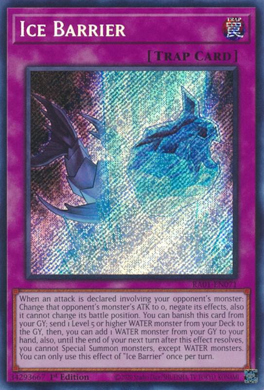 Ice Barrier (Secret Rare) RA01-EN071 card from 25th Anniversary Rarity Collection