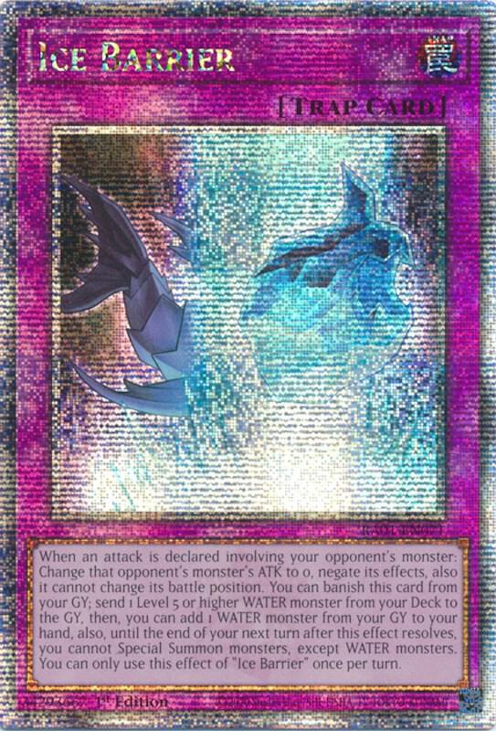 Ice Barrier (Quarter Century Secret Rare) RA01-EN071 card from 25th Anniversary Rarity Collection