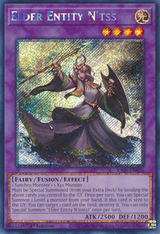 Elder Entity N'tss (Platinum Secret Rare) RA01-EN026 card from 25th Anniversary Rarity Collection