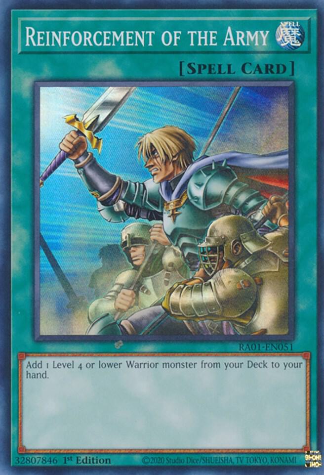 Reinforcement of the Army RA01-EN051 card from 25th Anniversary Rarity Collection