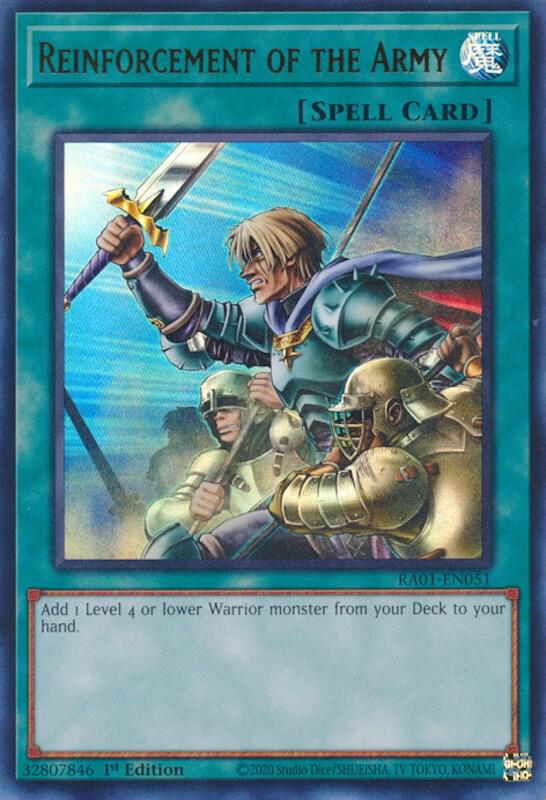 Reinforcement of the Army (UR) RA01-EN051 card from 25th Anniversary Rarity Collection