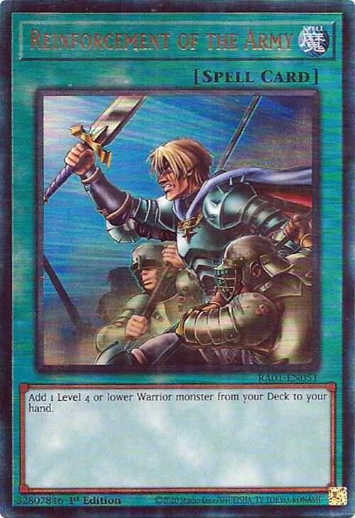 Reinforcement of the Army (PUR) RA01-EN051 card from 25th Anniversary Rarity Collection