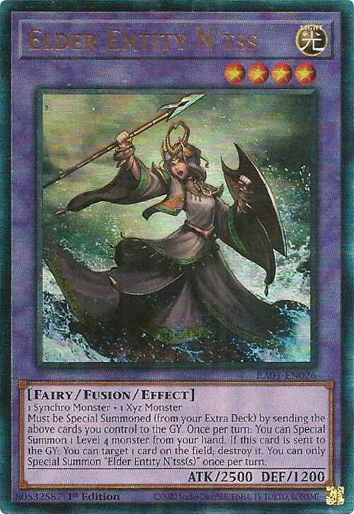 Elder Entity N'tss (PUR) RA01-EN026 card from 25th Anniversary Rarity Collection