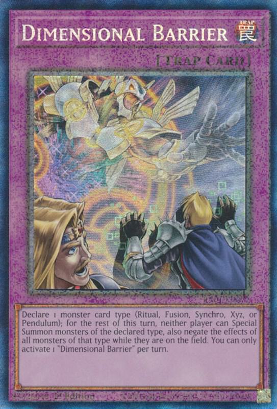 Dimensional Barrier (PCR) RA01-EN072 card from 25th Anniversary Rarity Collection