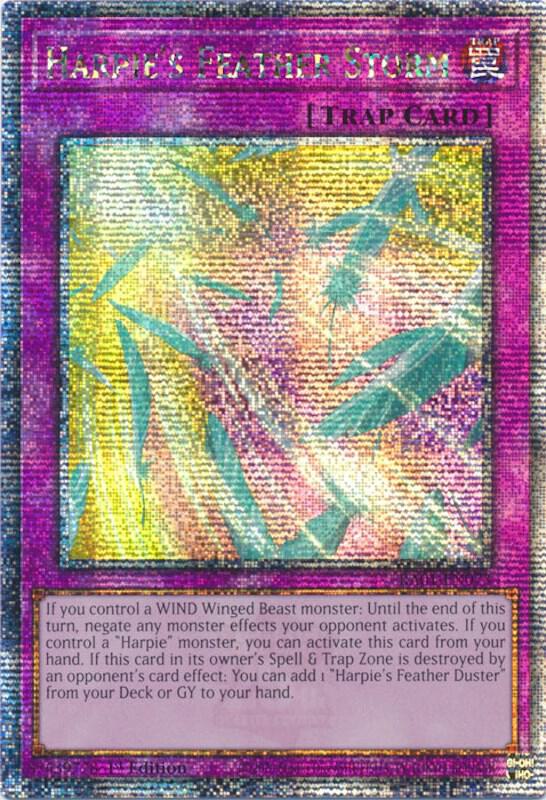 Harpie's Feather Storm (Quarter Century Secret Rare) RA01-EN073 card from 25th Anniversary Rarity Collection