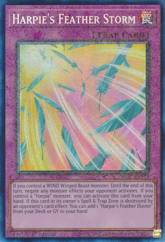 Harpie's Feather Storm (PCR) RA01-EN073 card from 25th Anniversary Rarity Collection