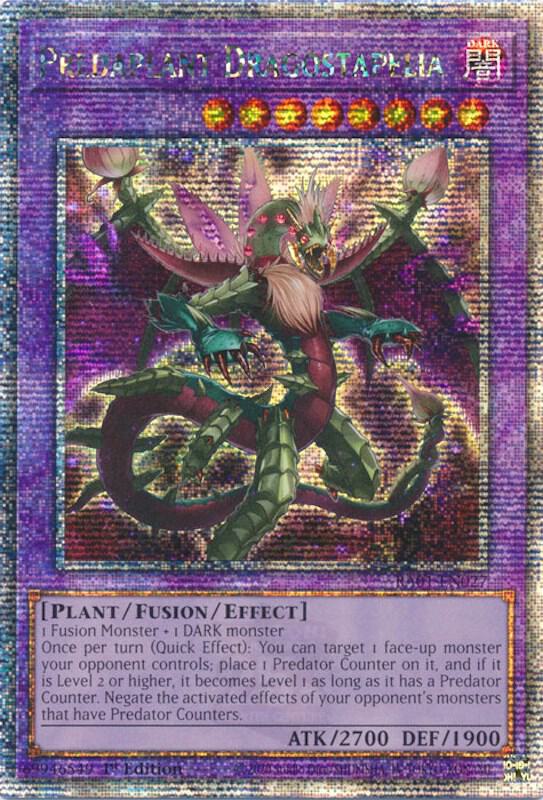 Predaplant Dragostapelia (Quarter Century Secret Rare) RA01-EN027 card from 25th Anniversary Rarity Collection