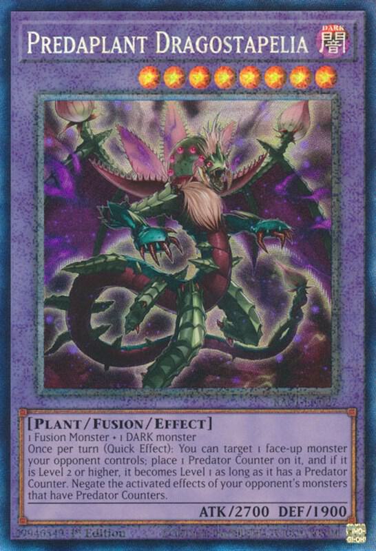 Predaplant Dragostapelia (PCR) RA01-EN027 card from 25th Anniversary Rarity Collection