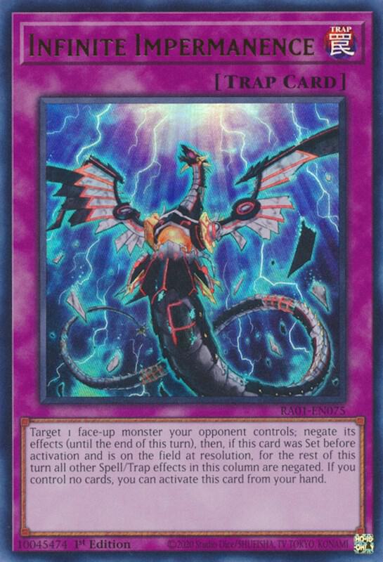 Infinite Impermanence (UR) RA01-EN075 card from 25th Anniversary Rarity Collection