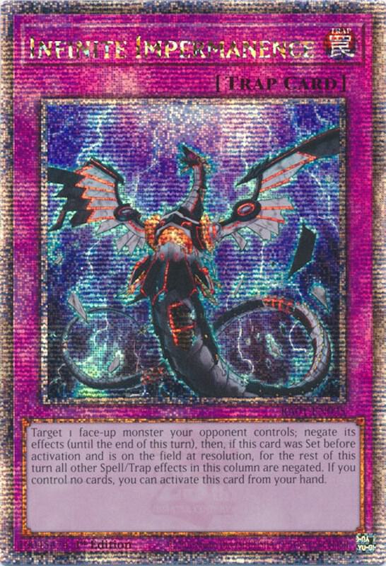 Infinite Impermanence (Quarter Century Secret Rare) RA01-EN075 card from 25th Anniversary Rarity Collection