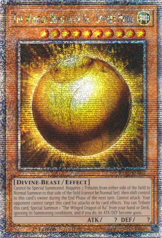 The Winged Dragon of Ra - Sphere Mode (Quarter Century Secret Rare) RA01-EN007 card from 25th Anniversary Rarity Collection