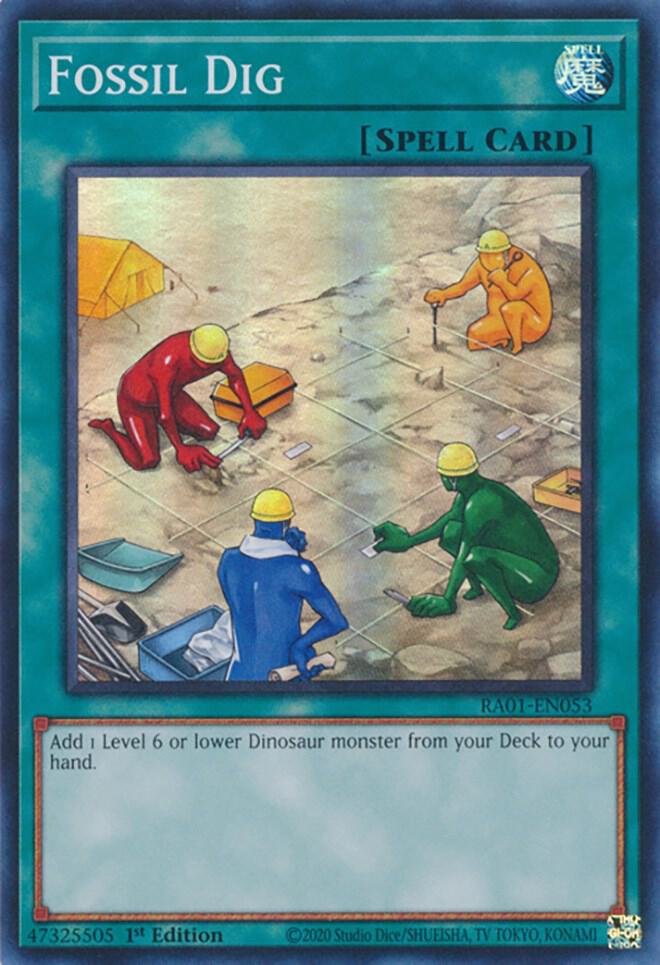 Fossil Dig RA01-EN053 card from 25th Anniversary Rarity Collection