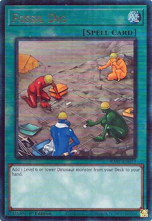 Fossil Dig (PUR) RA01-EN053 card from 25th Anniversary Rarity Collection