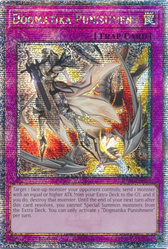Dogmatika Punishment (Quarter Century Secret Rare) RA01-EN076 card from 25th Anniversary Rarity Collection