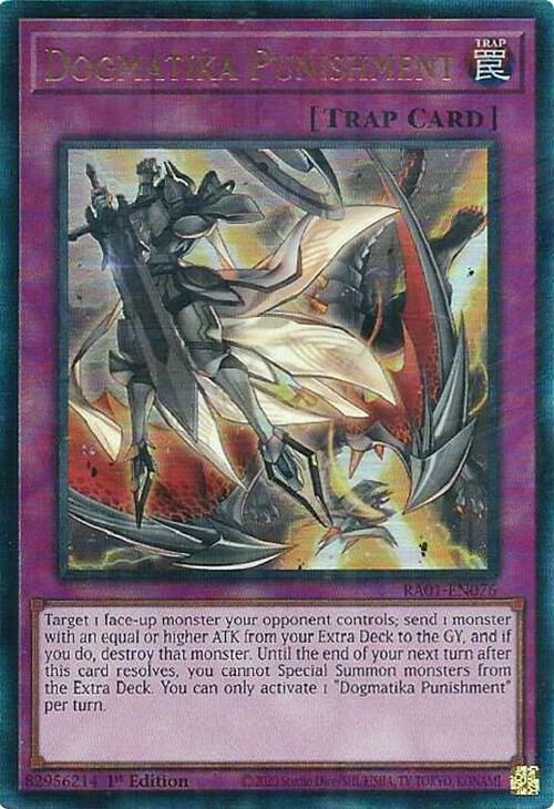 Dogmatika Punishment (PUR) RA01-EN076 card from 25th Anniversary Rarity Collection