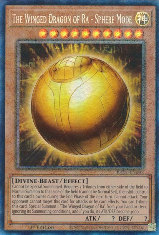 The Winged Dragon of Ra - Sphere Mode (PCR) RA01-EN007 card from 25th Anniversary Rarity Collection