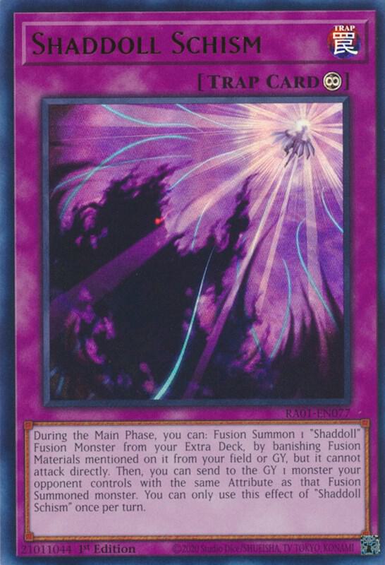 Shaddoll Schism (UR) RA01-EN077 card from 25th Anniversary Rarity Collection