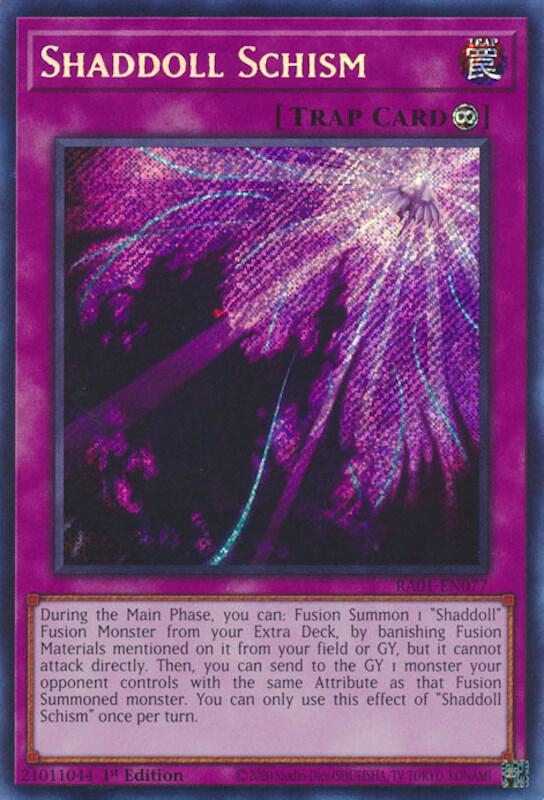 Shaddoll Schism (Secret Rare) RA01-EN077 card from 25th Anniversary Rarity Collection