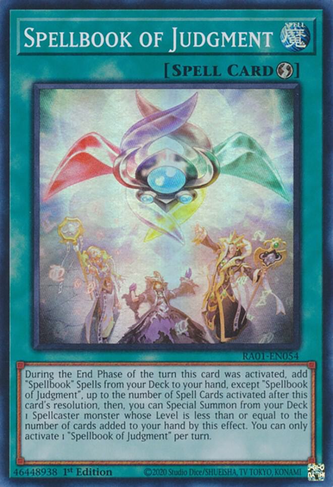 Spellbook of Judgment RA01-EN054 card from 25th Anniversary Rarity Collection