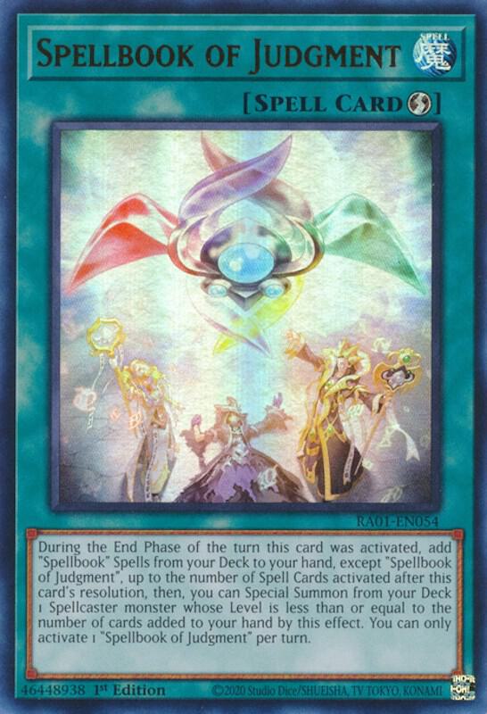 Spellbook of Judgment (UR) RA01-EN054 card from 25th Anniversary Rarity Collection