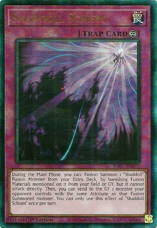 Shaddoll Schism (PUR) RA01-EN077 card from 25th Anniversary Rarity Collection