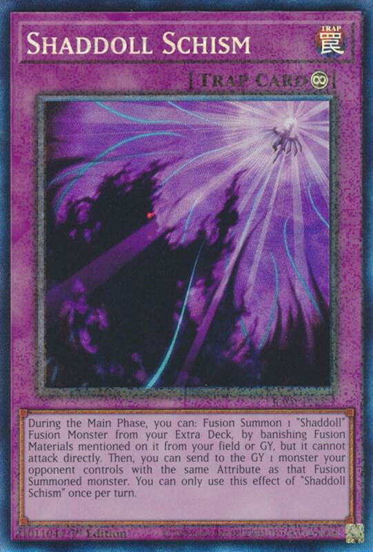 Shaddoll Schism (PCR) RA01-EN077 card from 25th Anniversary Rarity Collection