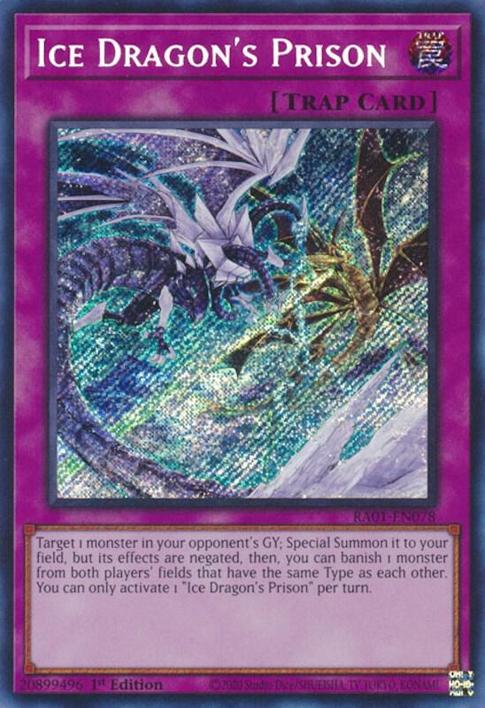Ice Dragon's Prison (Secret Rare) RA01-EN078 card from 25th Anniversary Rarity Collection