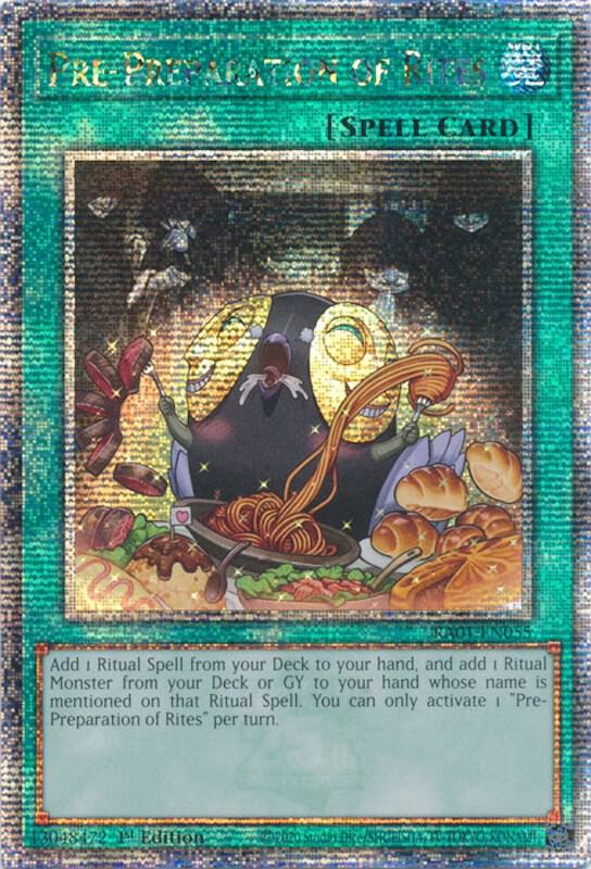 Pre-Preparation of Rites (Quarter Century Secret Rare) RA01-EN055 card from 25th Anniversary Rarity Collection