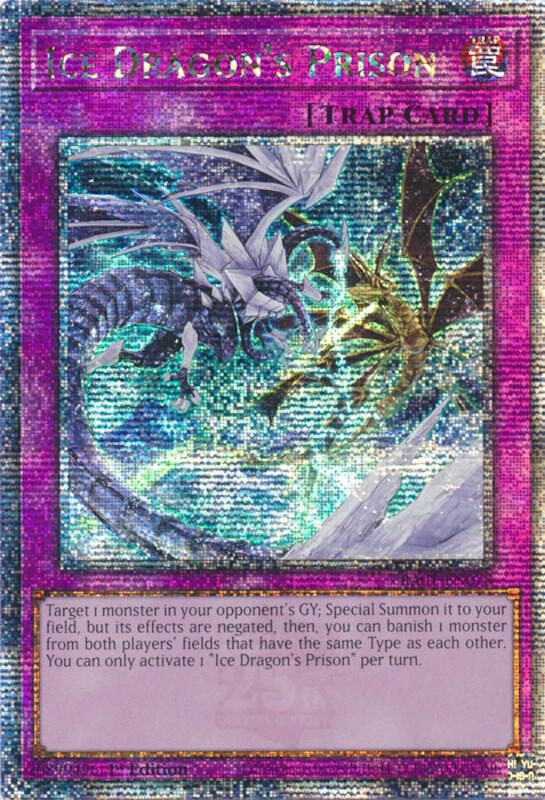Ice Dragon's Prison (Quarter Century Secret Rare) RA01-EN078 card from 25th Anniversary Rarity Collection