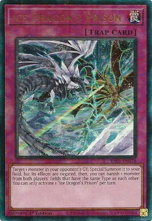 Ice Dragon's Prison (PUR) RA01-EN078 card from 25th Anniversary Rarity Collection