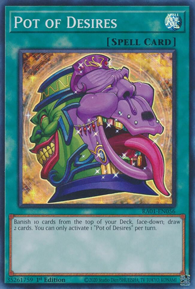 Pot of Desires RA01-EN056 card from 25th Anniversary Rarity Collection