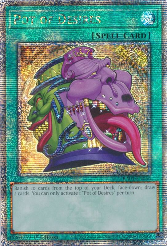 Pot of Desires (Quarter Century Secret Rare) RA01-EN056 card from 25th Anniversary Rarity Collection