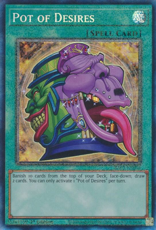 Pot of Desires (PCR) RA01-EN056 card from 25th Anniversary Rarity Collection