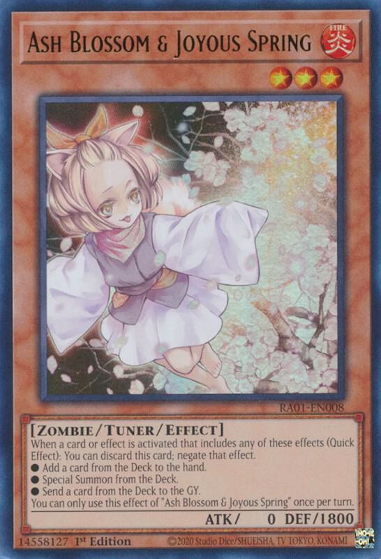 Ash Blossom & Joyous Spring (UR) RA01-EN008 card from 25th Anniversary Rarity Collection