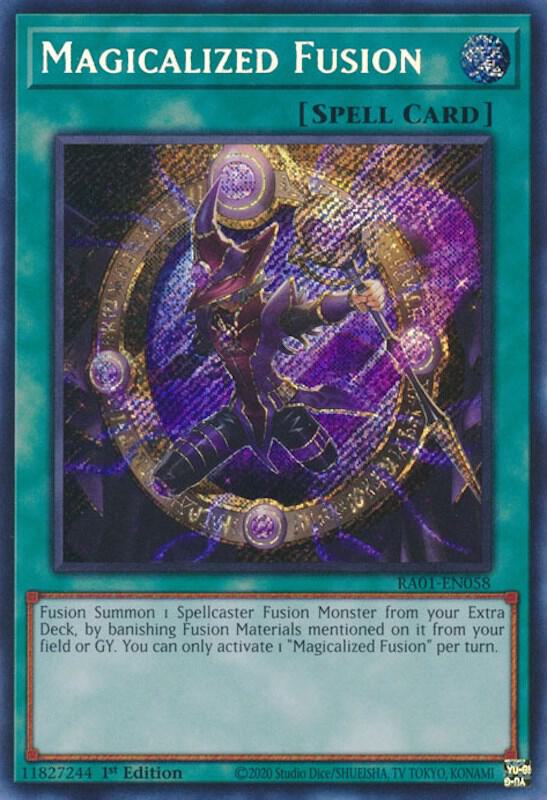 Magicalized Fusion (Secret Rare) RA01-EN058 card from 25th Anniversary Rarity Collection