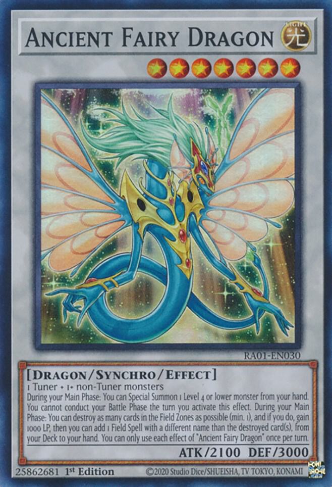 Ancient Fairy Dragon RA01-EN030 card from 25th Anniversary Rarity Collection