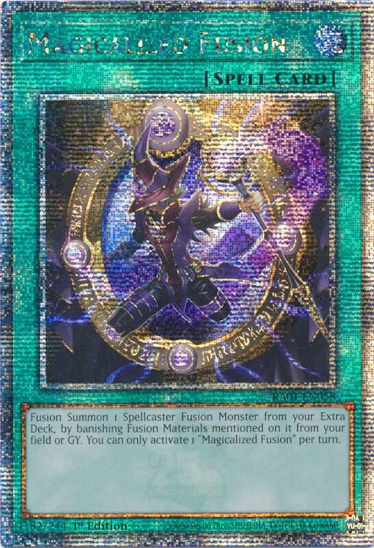 Magicalized Fusion (Quarter Century Secret Rare) RA01-EN058 card from 25th Anniversary Rarity Collection