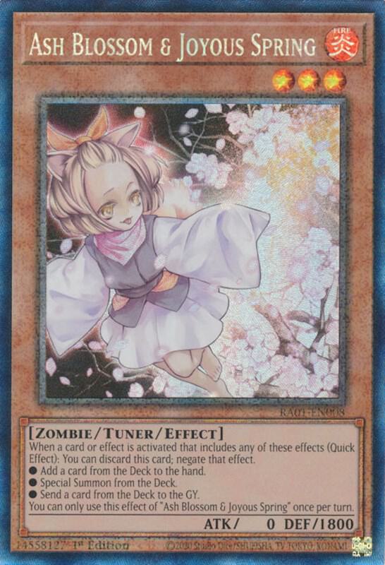 Ash Blossom & Joyous Spring (PCR) RA01-EN008 card from 25th Anniversary Rarity Collection